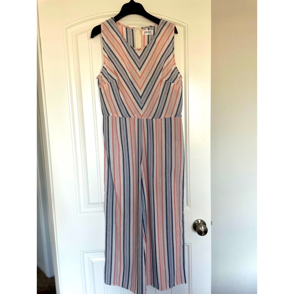 Boho sleeveless linen jumpsuit